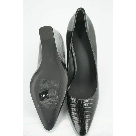 Alexander Wang black Lizzard Ine Wedge Heel Pointy Toe Pumps Size 36 New $595 - Picture 10 of 10